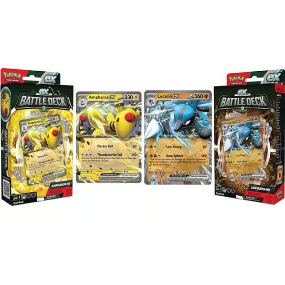 Pokémon TCG ex Battle Deck, Lucario ex/Ampharos ex - Picture 1 of 12